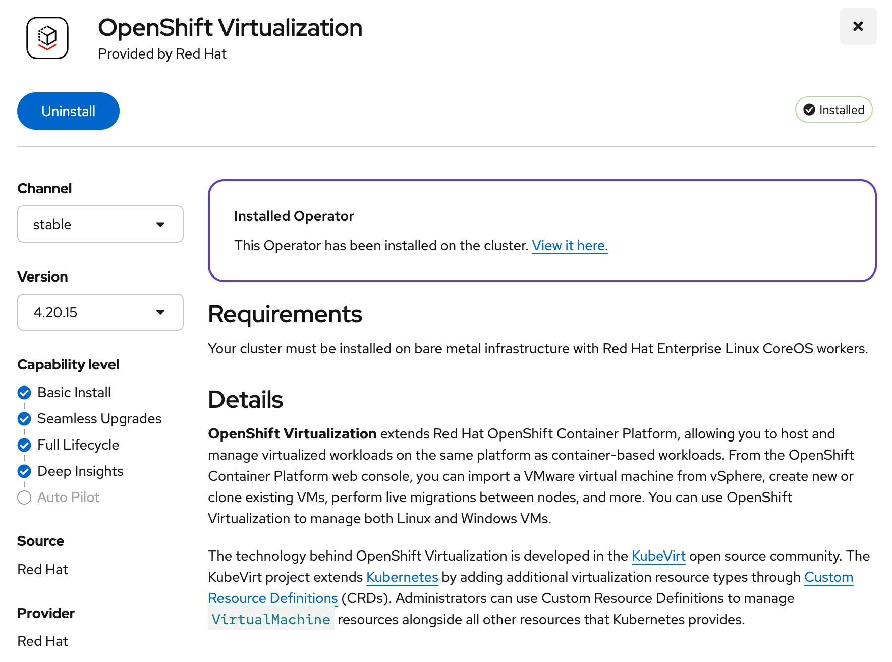 OpenShift Virtualization into your OpenShift cluster