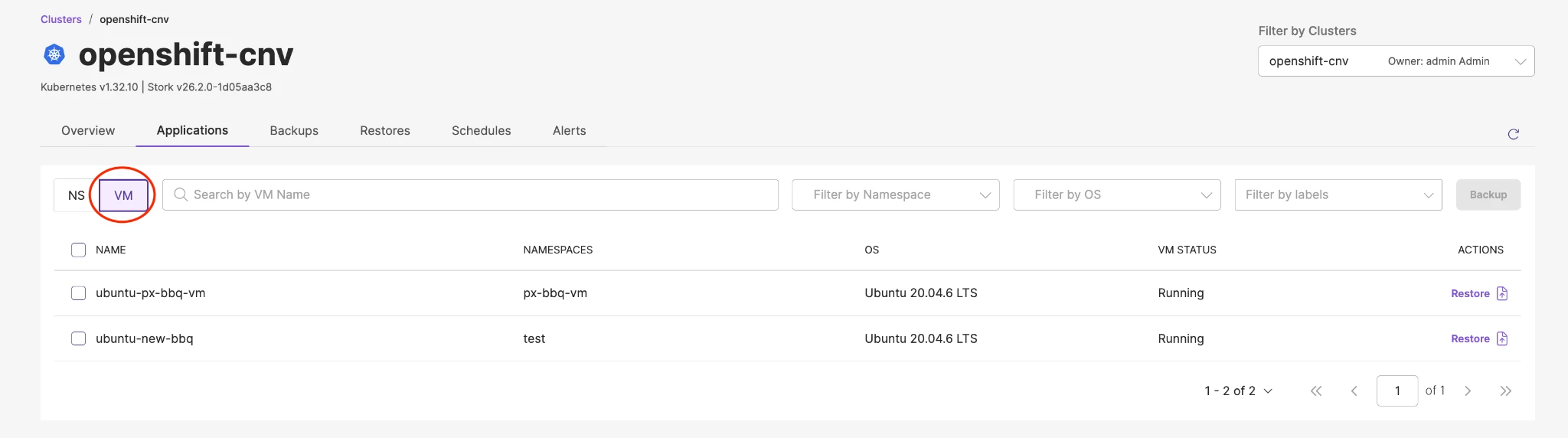 Openshift CNV