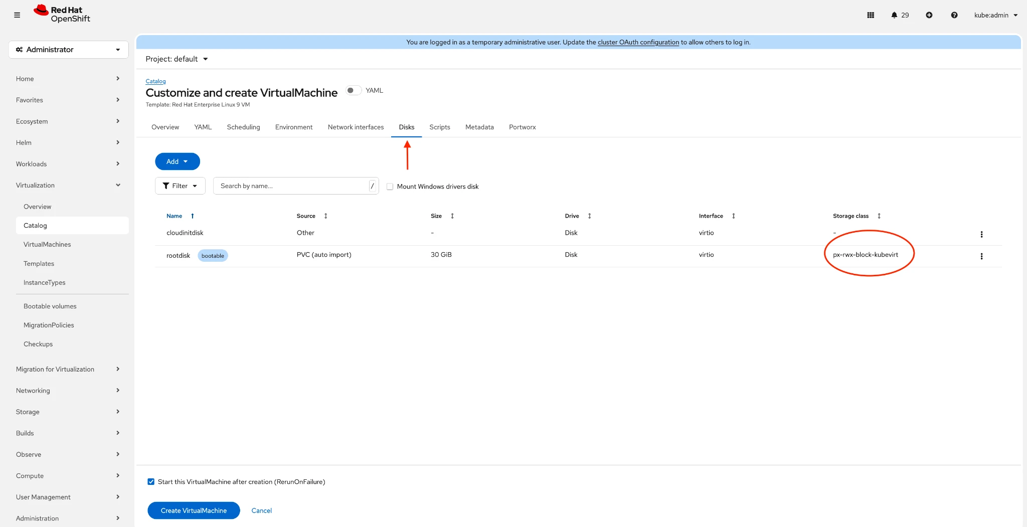 customise and create virtual machines