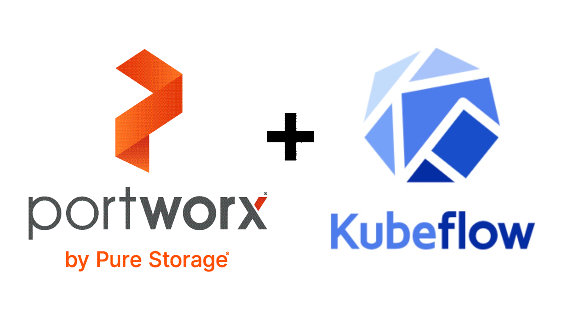 Portworx plus Kubeflow logos