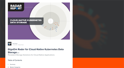 2023 GigaOm Radar for Cloud Native Kubernetes Data Storage