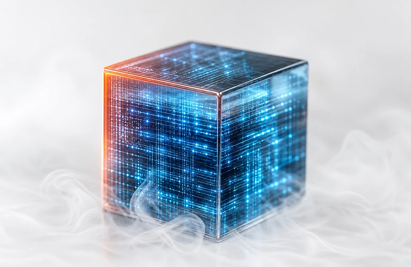 glowing data cube