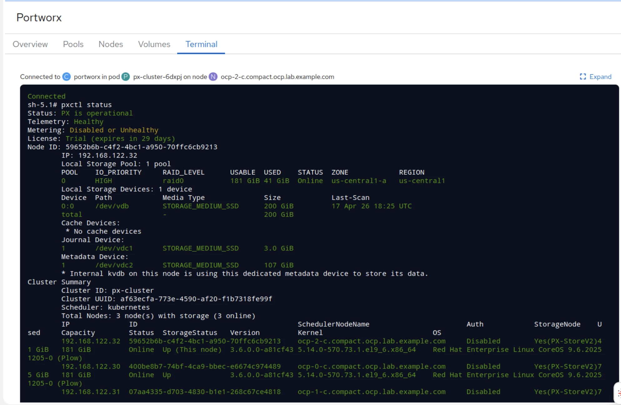 Access pxctl directly